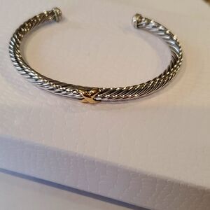 925 14k cuff bracelet